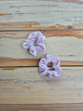 Purple Gingham Mini Scrunchies