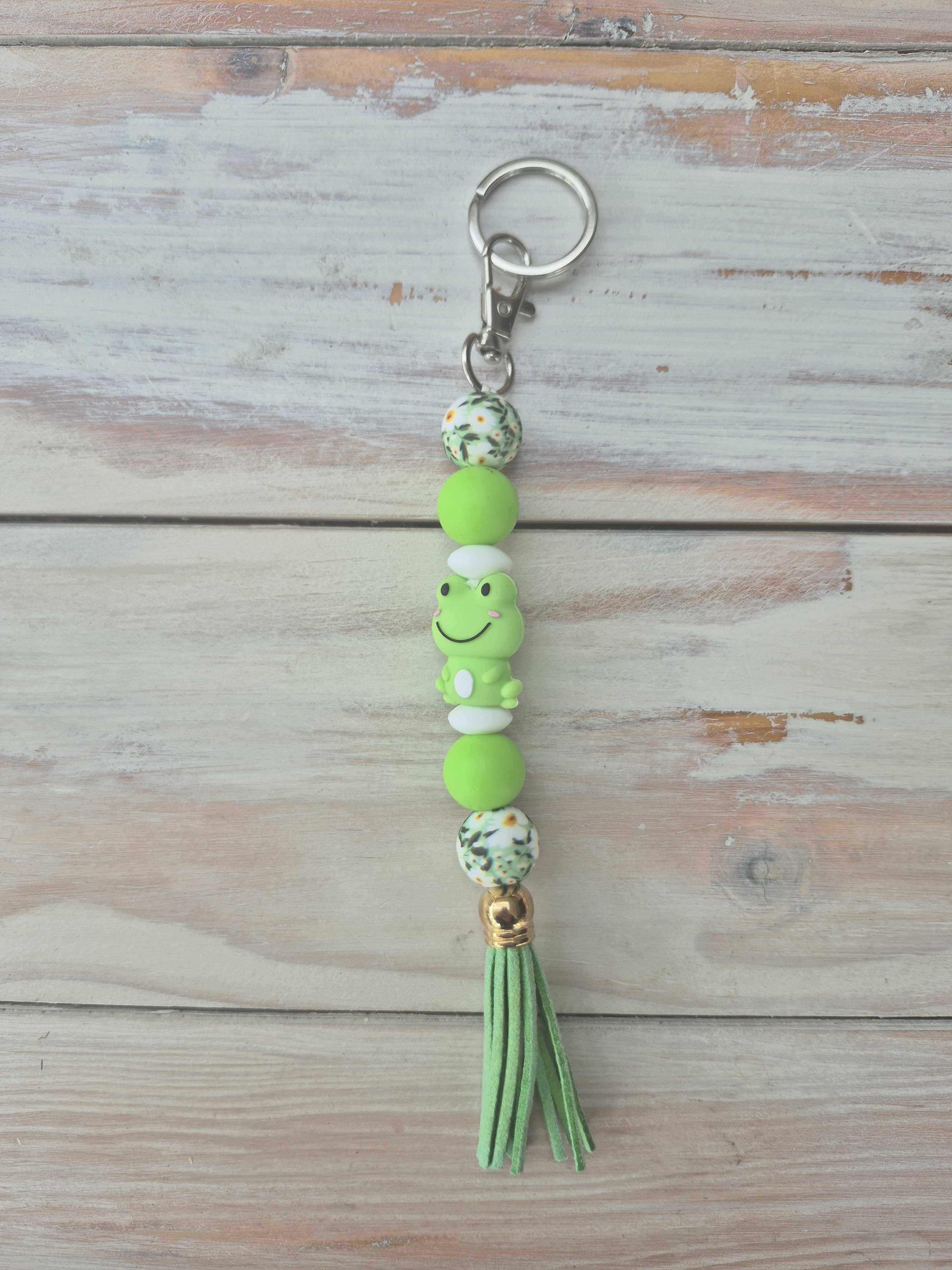 Animal Silicone Bead Keychain