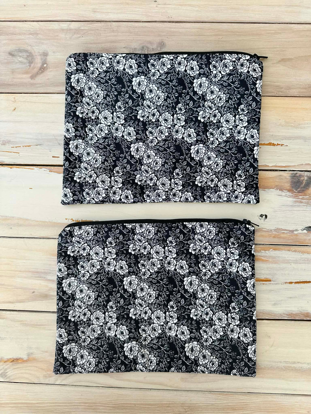 Moonlight Floral Makeup/Accessory Pouch - Large