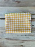 Sunshine Gingham Makeup/Accessory Pouch - Medium