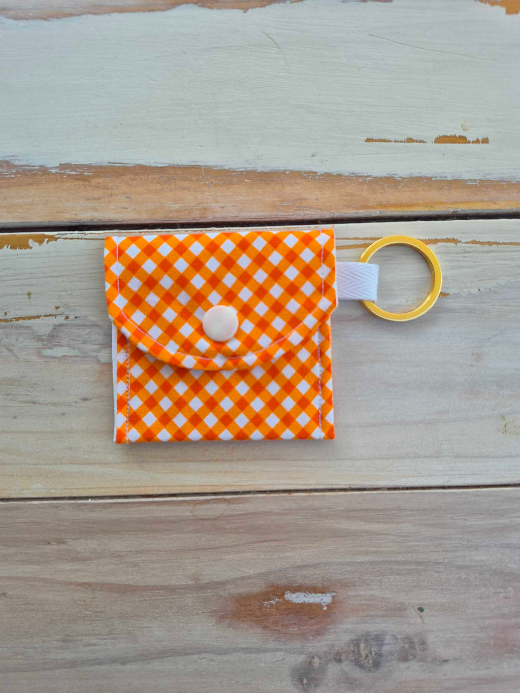 Tangerine Picnic Earbud Pouch