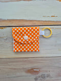 Tangerine Picnic Earbud Pouch