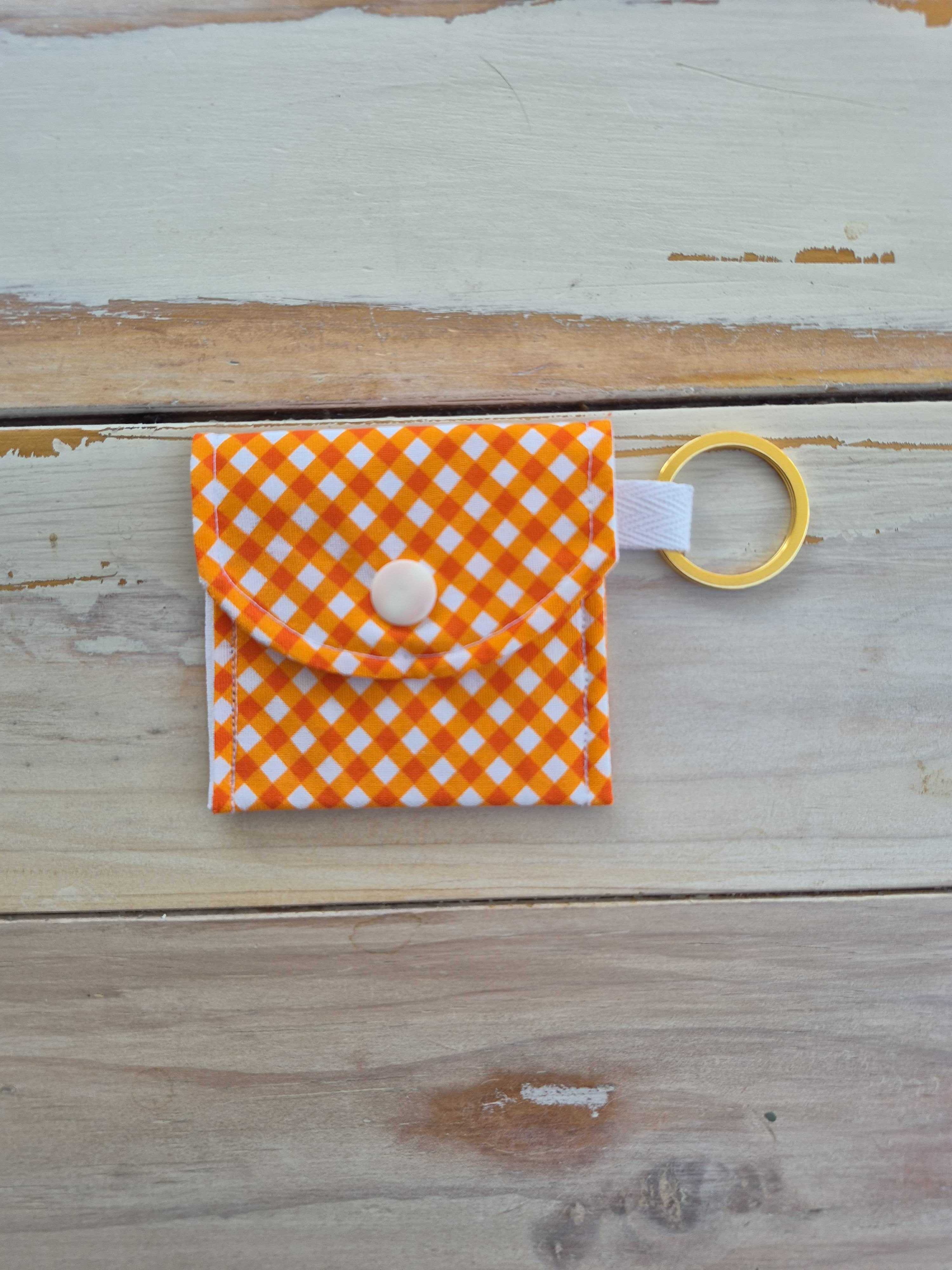 Tangerine Picnic Earbud Pouch