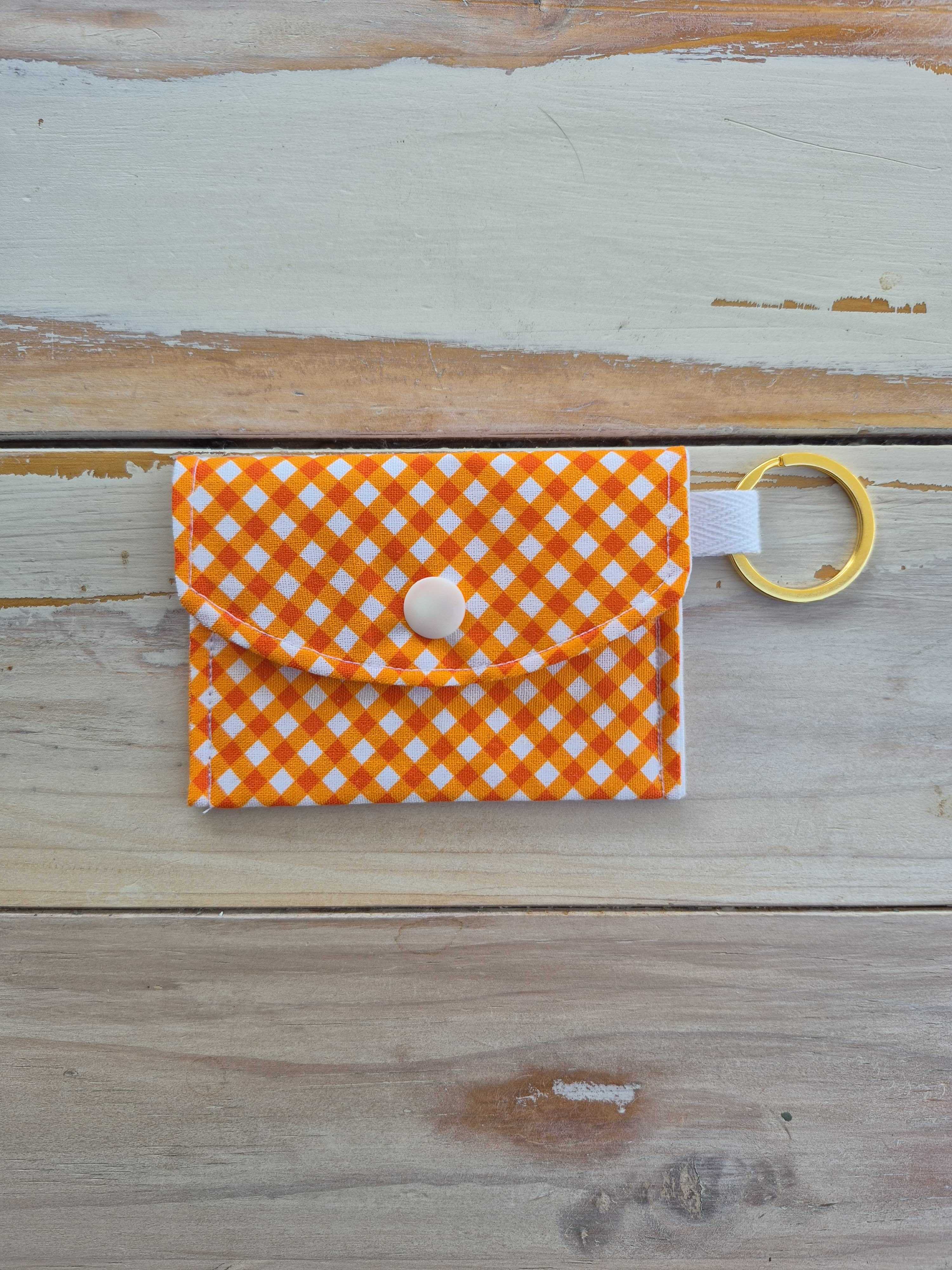 Tangerine Picnic Earbud Pouch