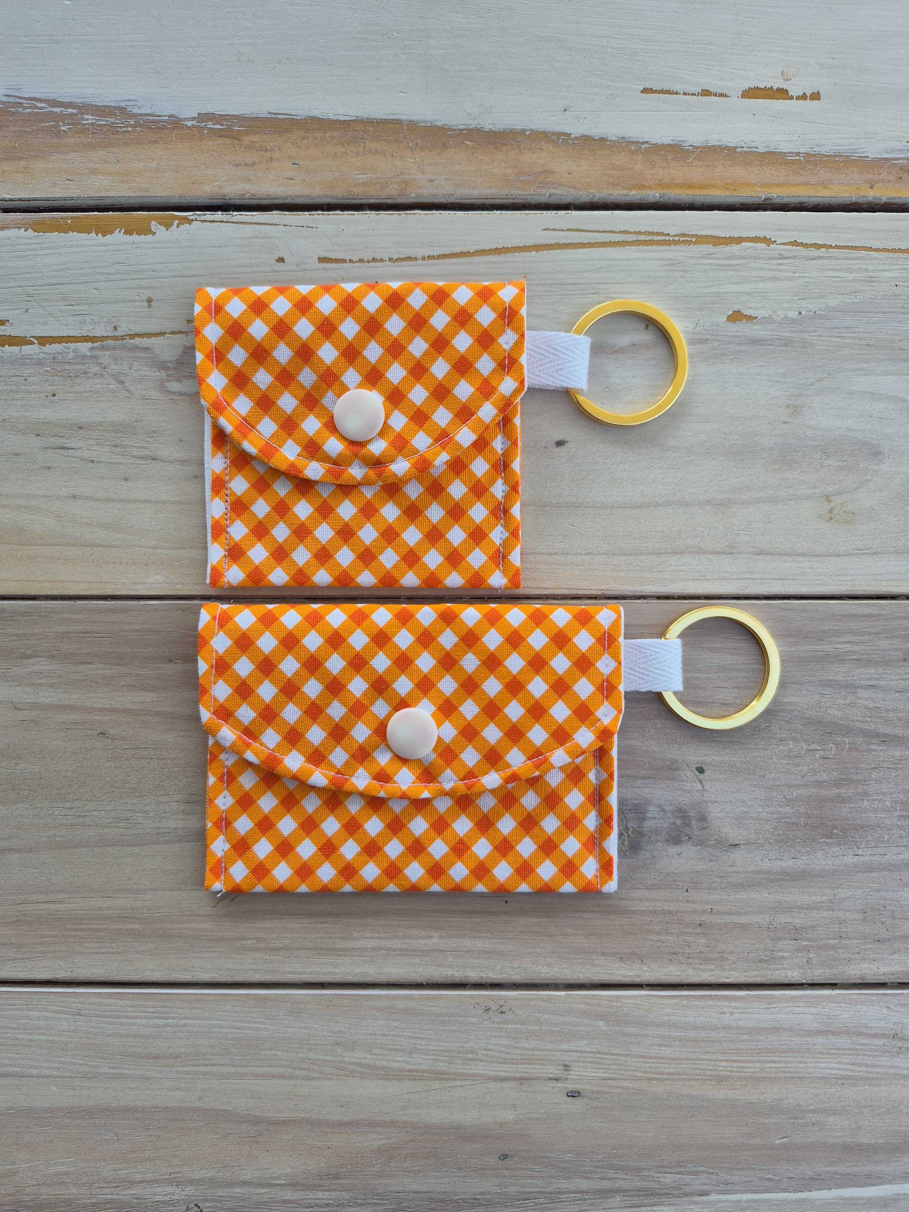 Tangerine Picnic Earbud Pouch