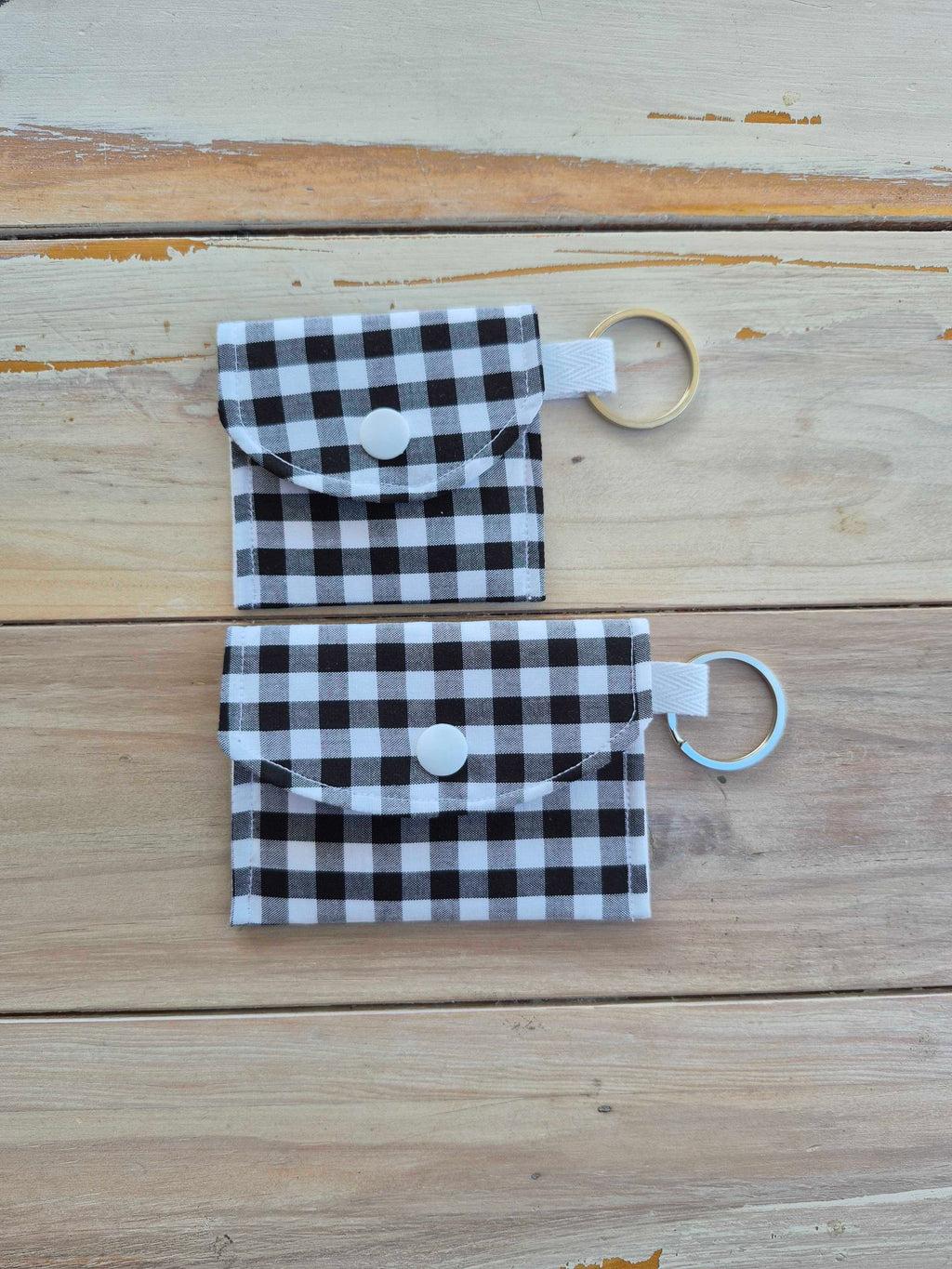 Black Gingham Earbud Pouch