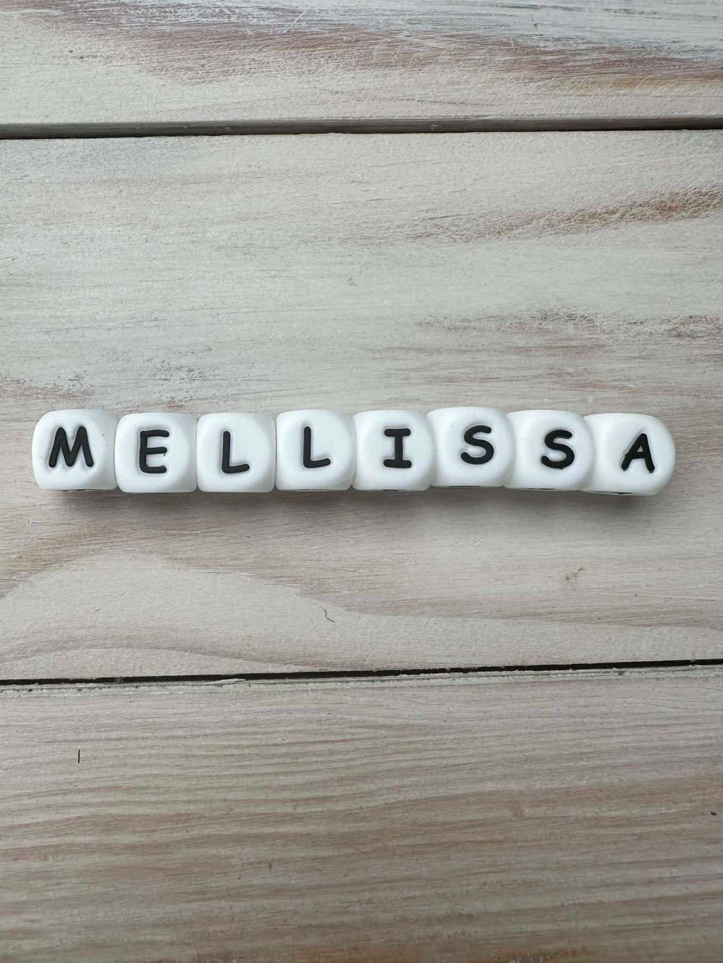 Personalised Silicone Bead Keychain