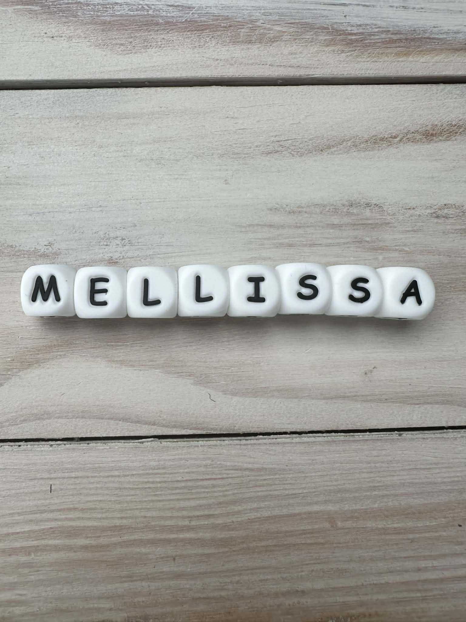Personalised Silicone Bead Keychain
