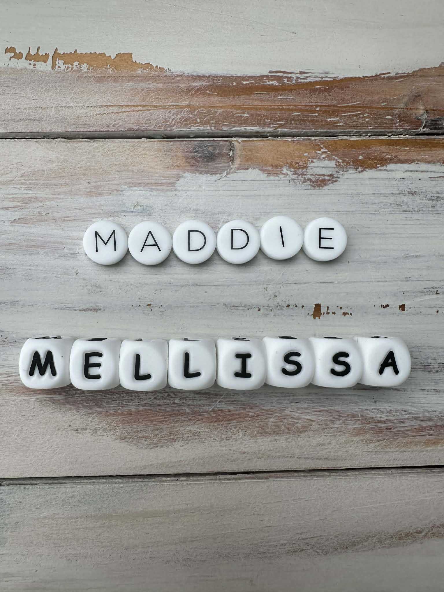 Personalised Silicone Bead Keychain