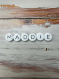 Personalised Silicone Bead Keychain