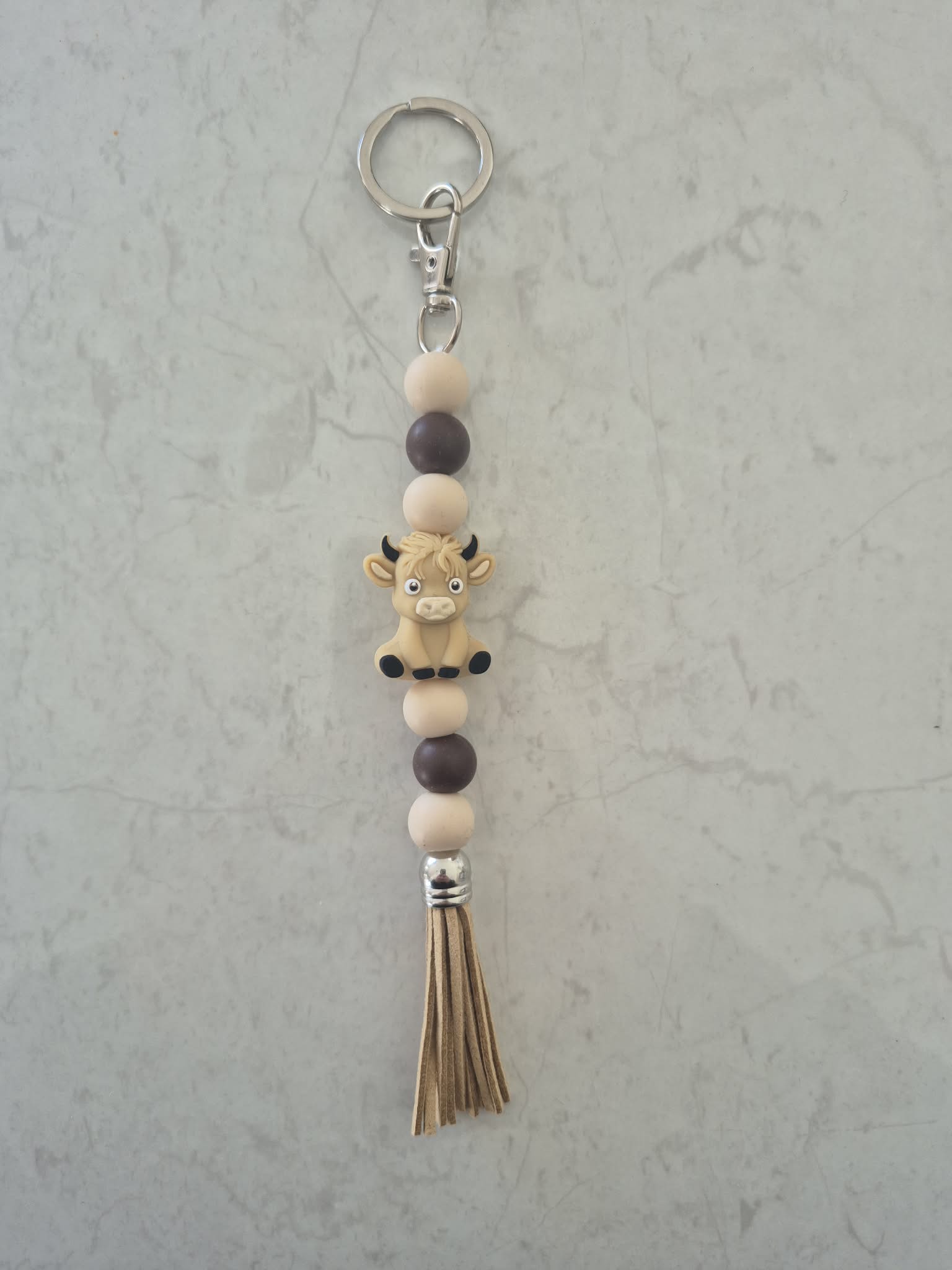 Animal Silicone Bead Keychain