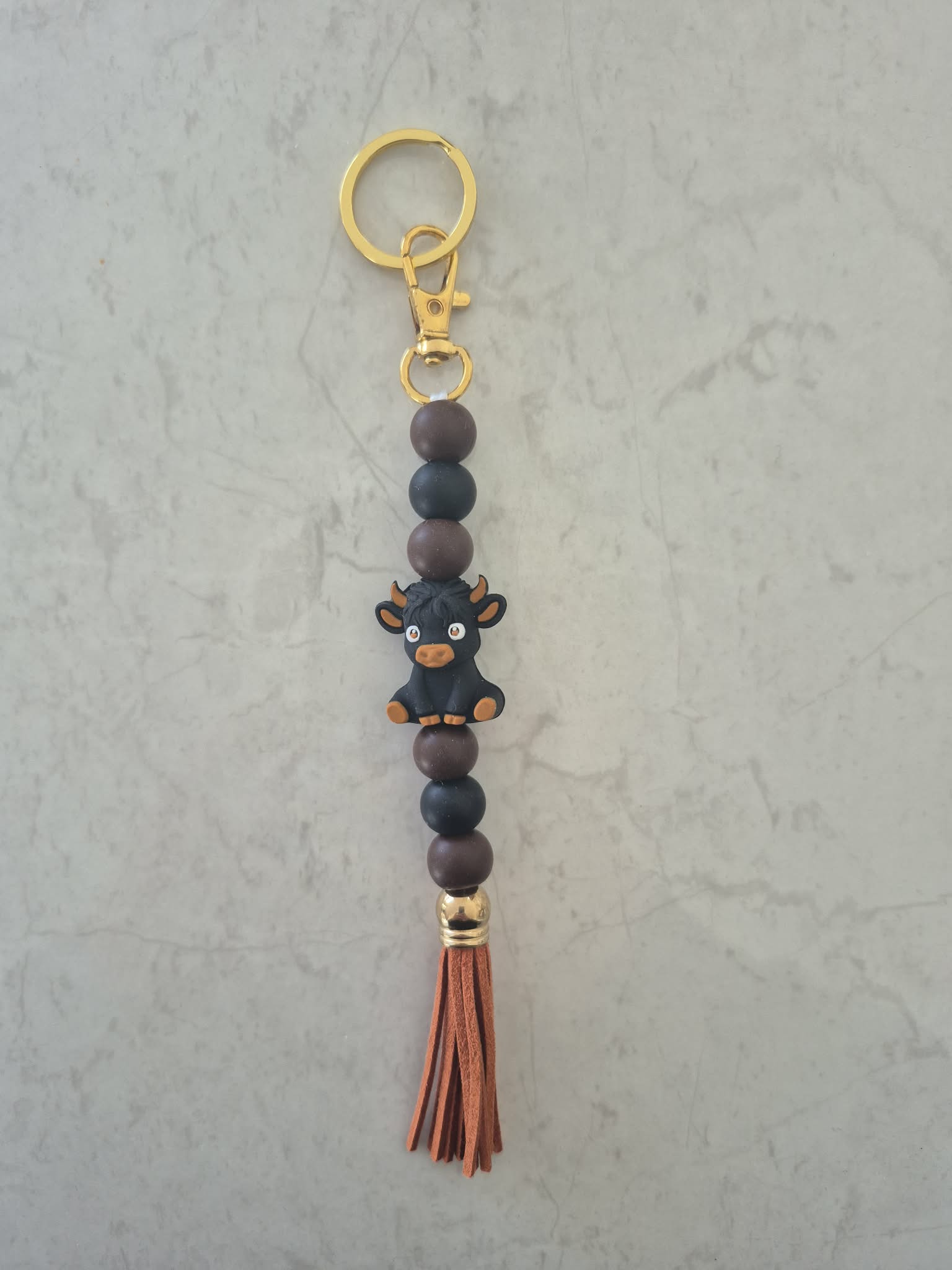 Animal Silicone Bead Keychain