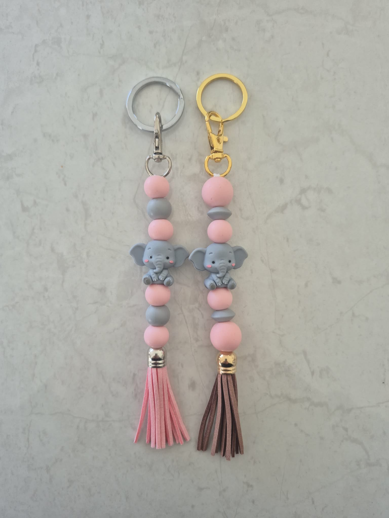 Animal Silicone Bead Keychain