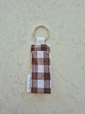 Cocoa Gingham Chapstick Holder