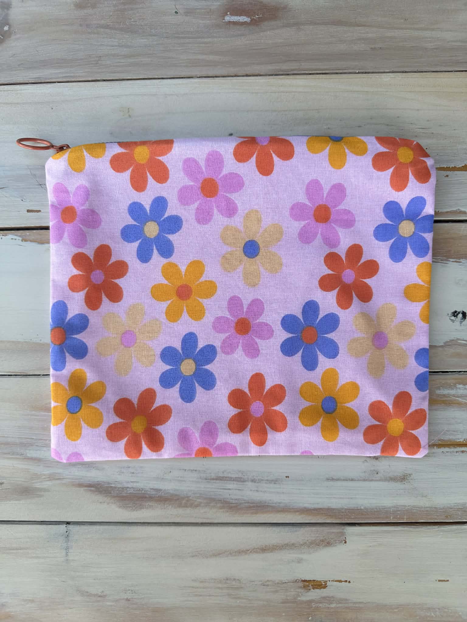 Petal Pop Floral Makeup/Accessory Pouch - Large