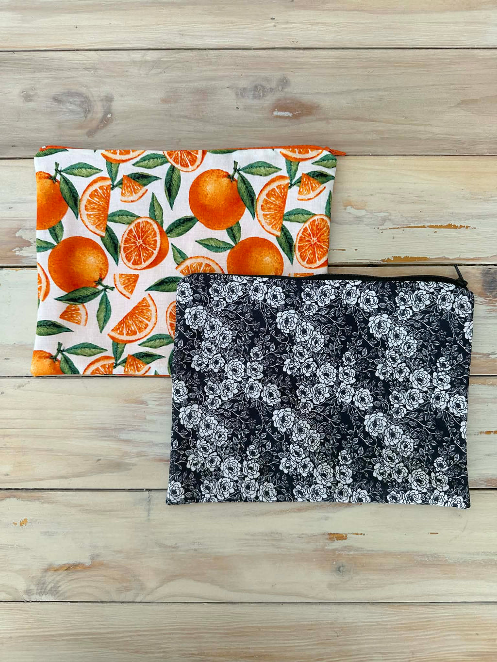 Moonlight Floral Makeup/Accessory Pouch - Large
