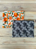 Moonlight Floral Makeup/Accessory Pouch - Large