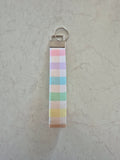 Rainbow Gingham Fabric Wristlet