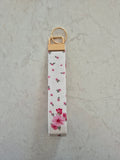 Pink Posy Fabric Wristlet
