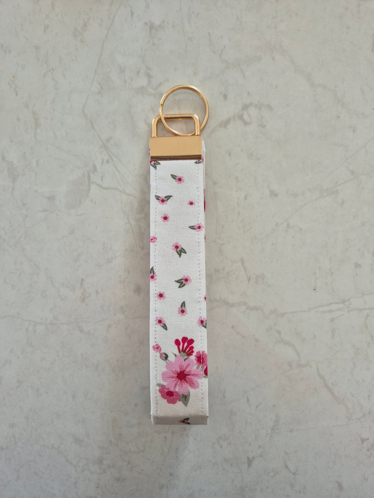 Pink Posy Fabric Wristlet